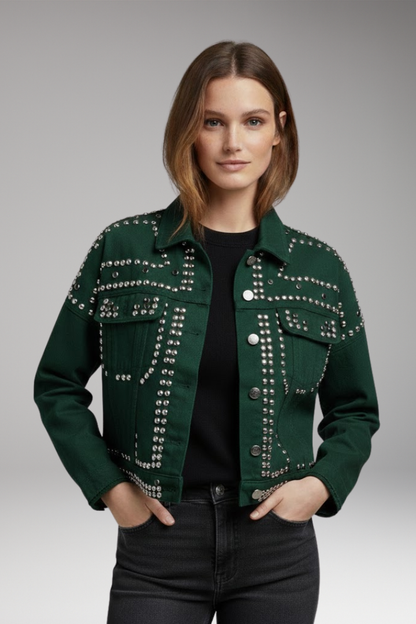 Women's Turn Down Collar Button Jacket