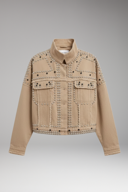Women's Turn Down Collar Button Jacket - 
Fashinoza