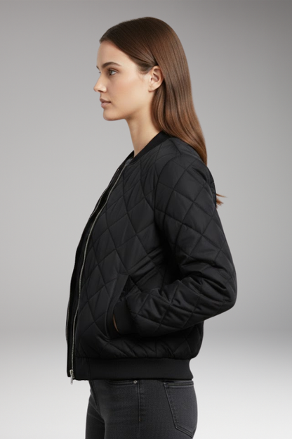 Women's Quilted Zipper Jacket