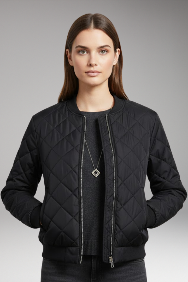 Women's Quilted Zipper Jacket