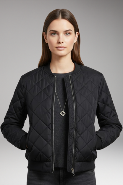 Women's Quilted Zipper Jacket