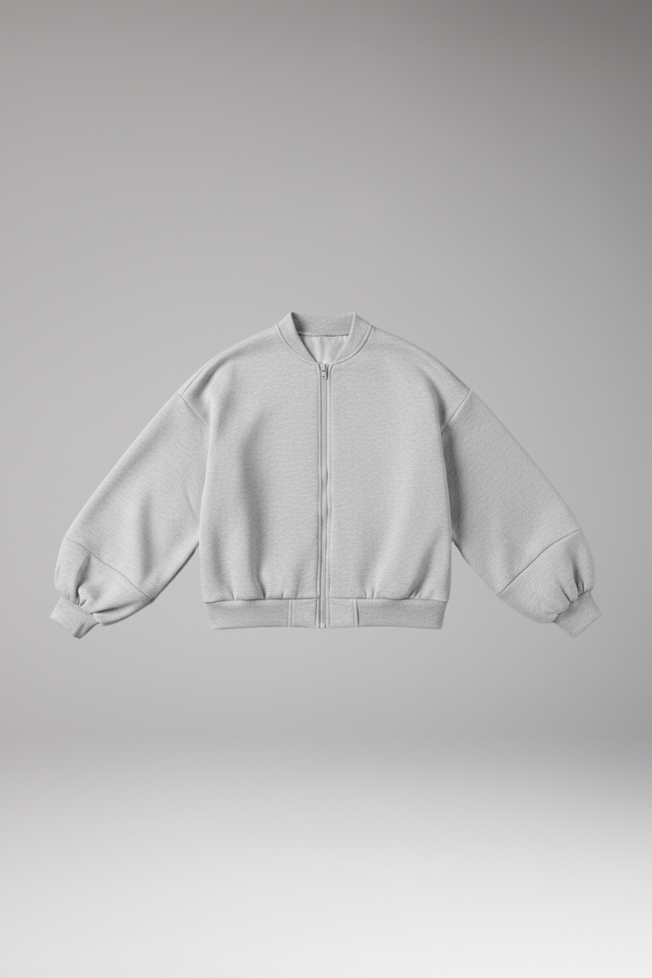 Women's Zipper Jacket Voluminous Sleeves - 
Fashinoza