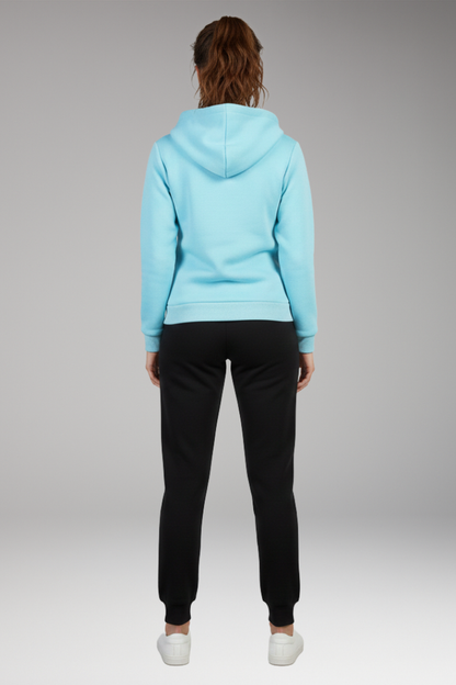 Women's Printed Jogging Suit Hoodie And Tapered Pants