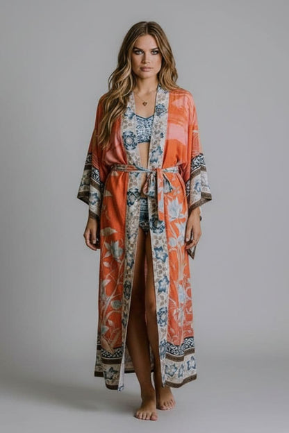 Women's Open Front Kimono Wide Sleeves