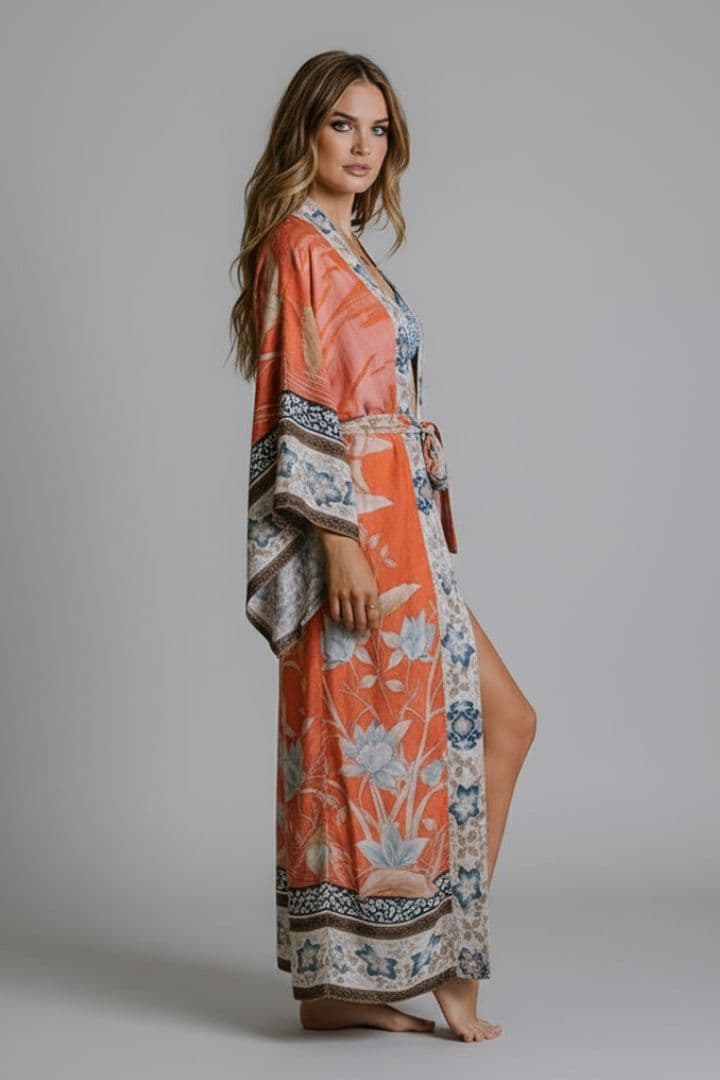 Women's Open Front Kimono Wide Sleeves