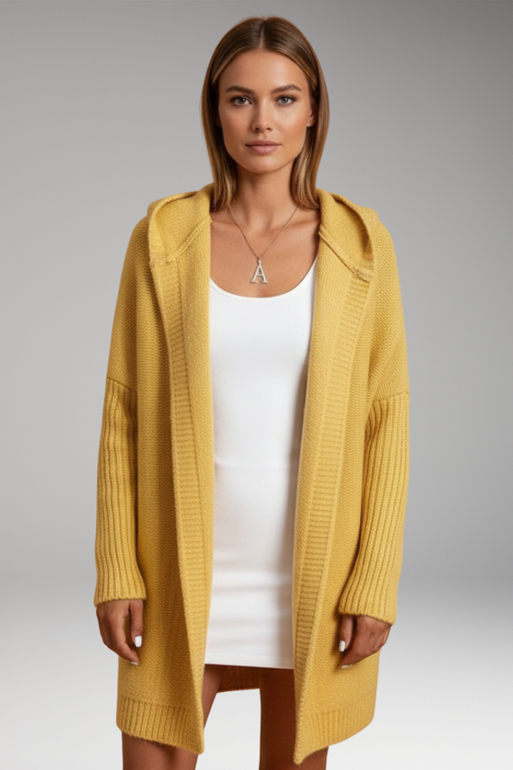Women's Hooded Open Front Cardigan Sweater