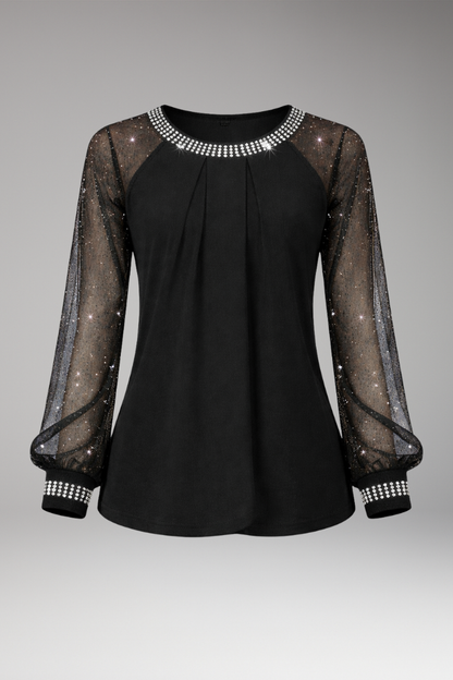Women's Knit Long Sleeve Round Neckline - 
Fashinoza