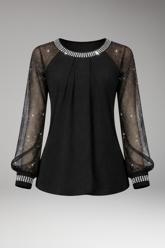 Women's Knit Long Sleeve Round Neckline - 
Fashinoza