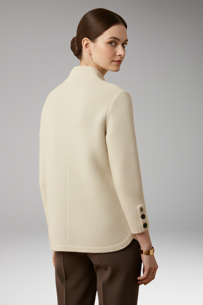 Women's Knit Button Jacket with Pockets
