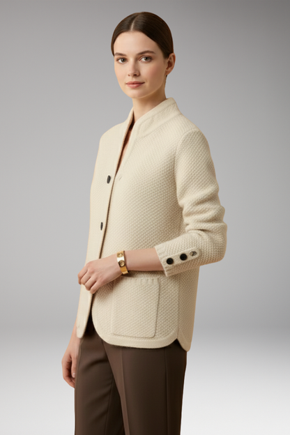Women's Knit Button Jacket with Pockets