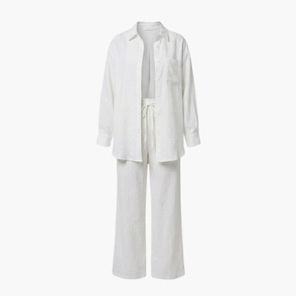 Women's Linen Two-Piece Pants Set