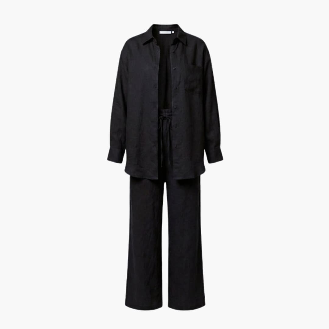 Women's Linen Two-Piece Pants Set