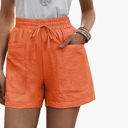 Women's Linen Wide Leg Shorts with Side Pockets
