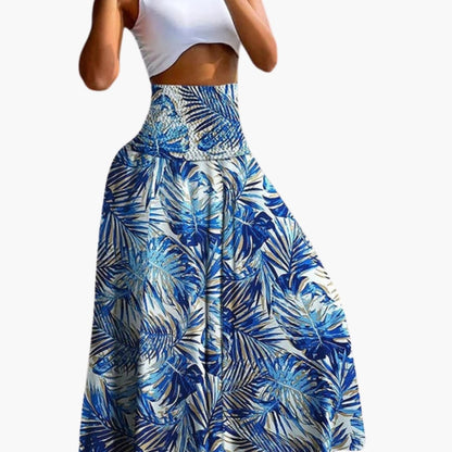 Women's A-Line Skirt Elastic Waist Side Pockets - Fashinoza