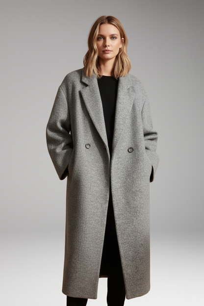 Women's Lapel Collar Long Coat