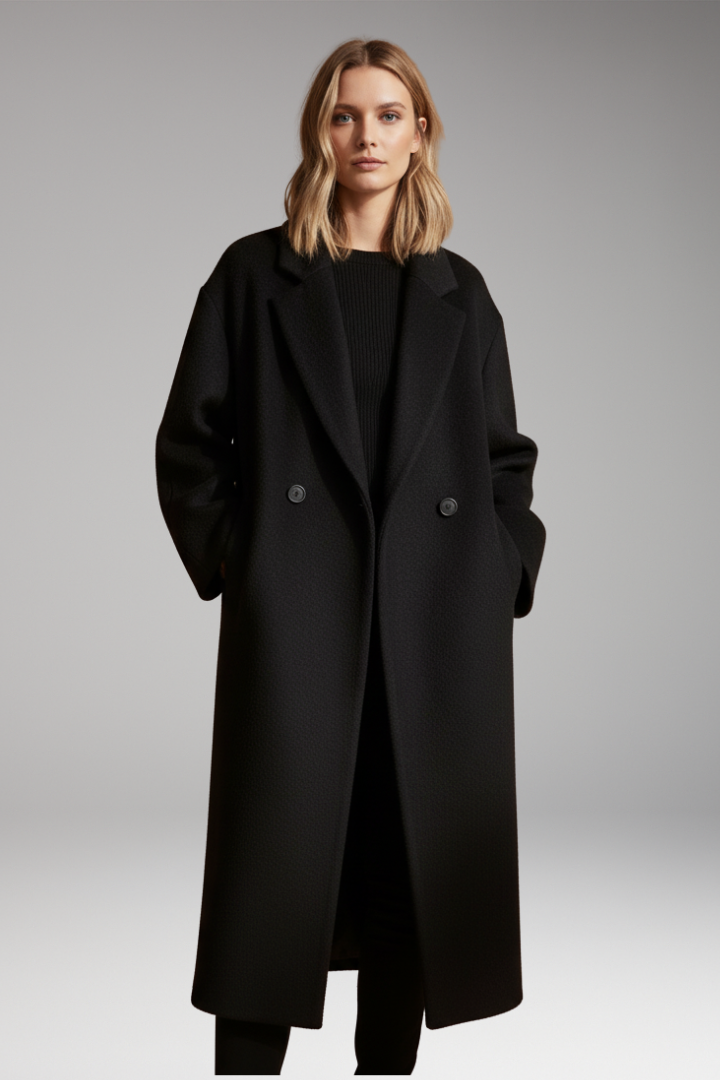 Women's Lapel Collar Long Coat