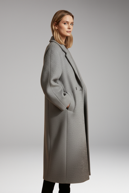 Women's Lapel Collar Long Coat