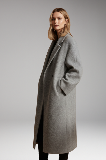Women's Lapel Collar Long Coat