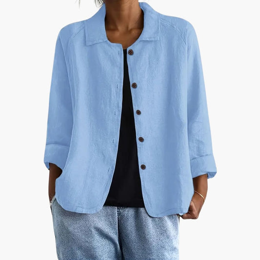 Women's Long Sleeve Straight Fit Shirt - Fashinoza