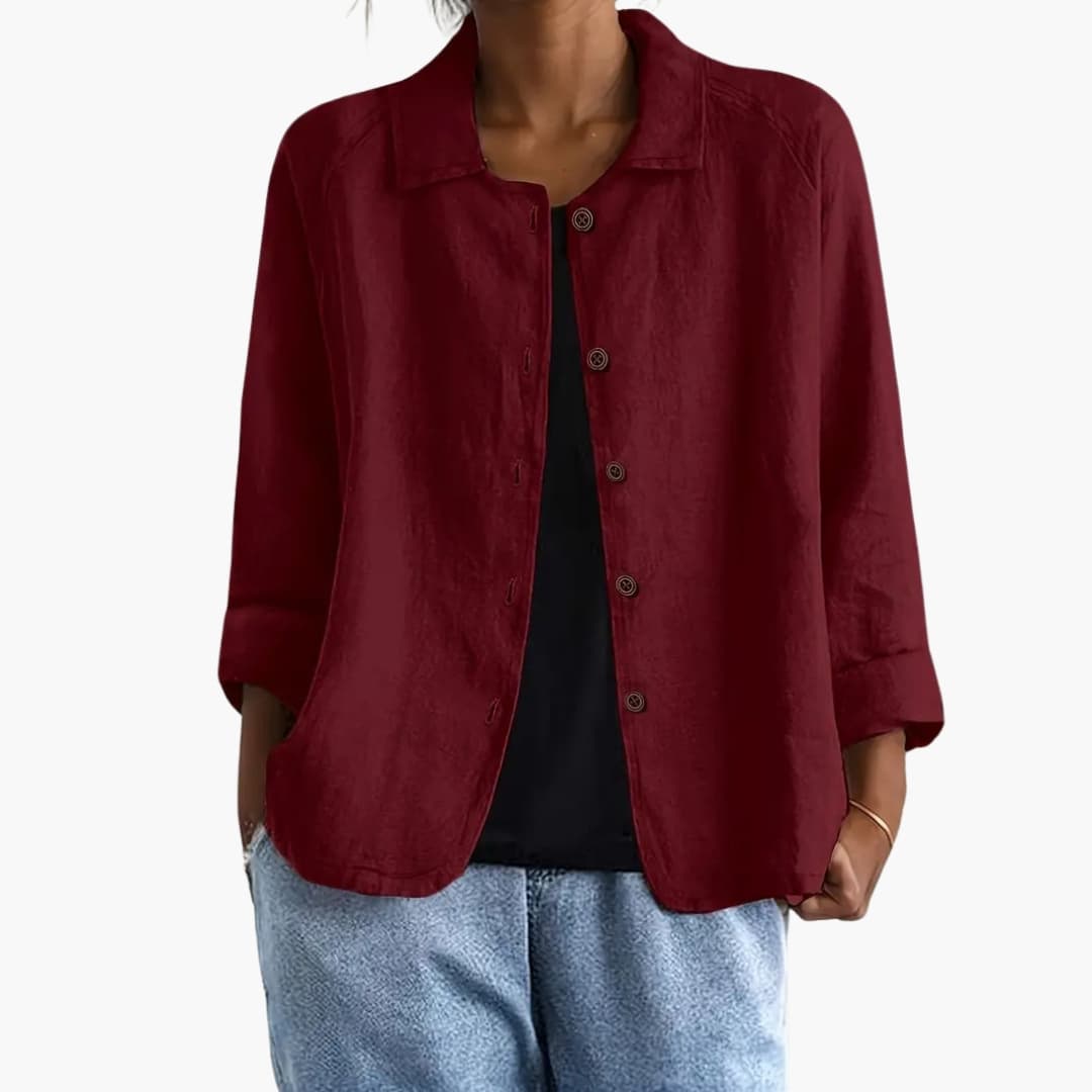 Women's Long Sleeve Straight Fit Shirt