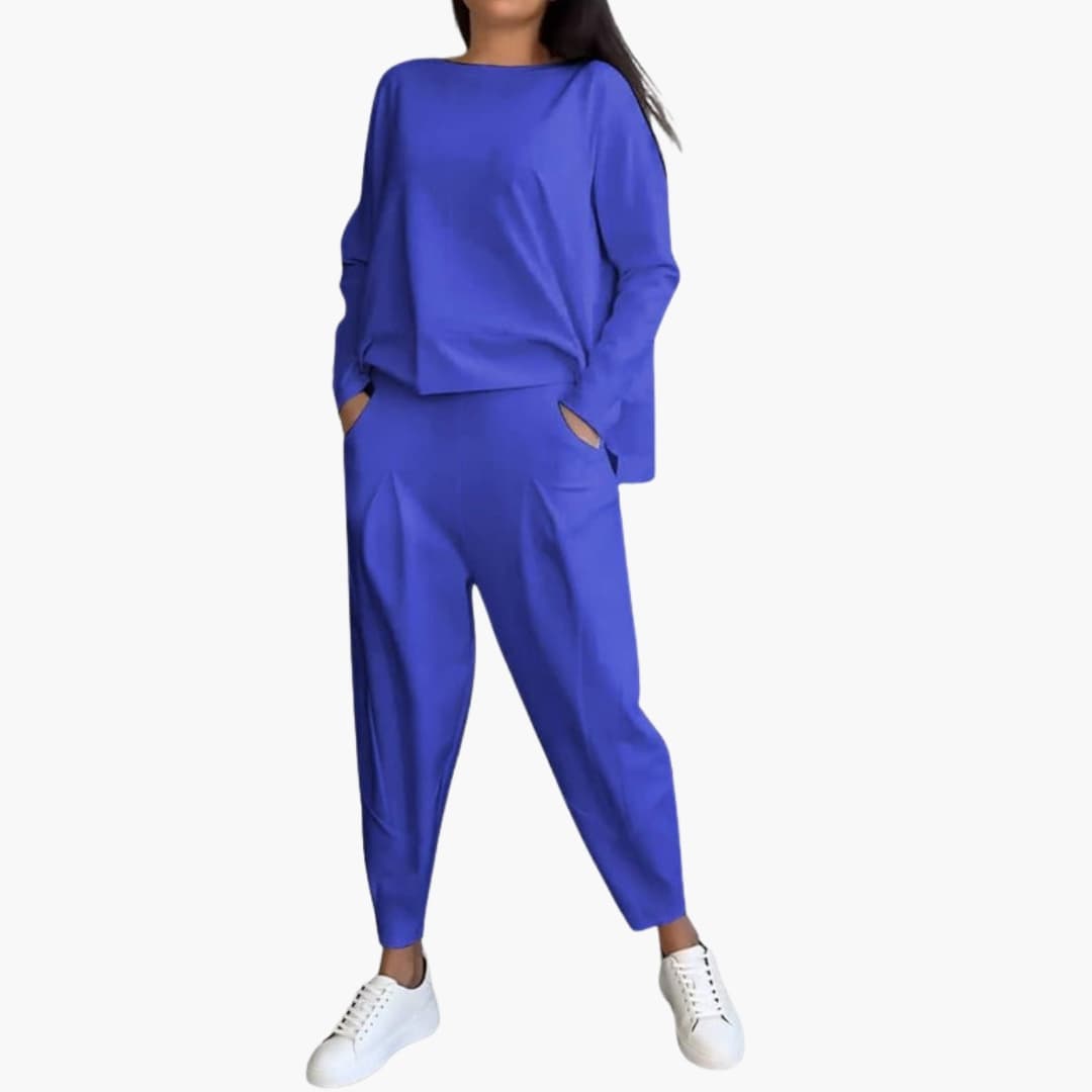 Women's Two Piece Outfit Set Long Sleeve Full Length Pants