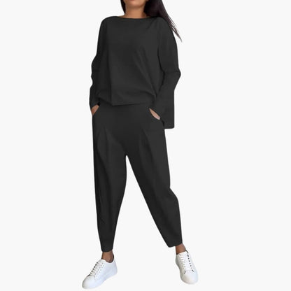 Women's Two Piece Outfit Set Long Sleeve Full Length Pants