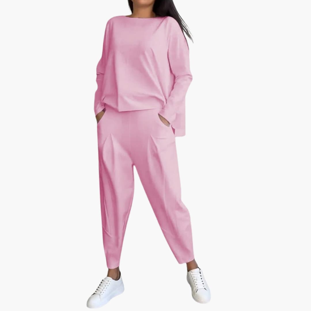 Women's Two Piece Outfit Set Long Sleeve Full Length Pants