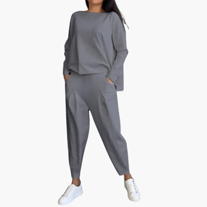 Women's Two Piece Outfit Set Long Sleeve Full Length Pants