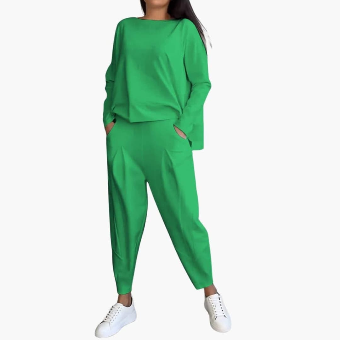 Women's Two Piece Outfit Set Long Sleeve Full Length Pants