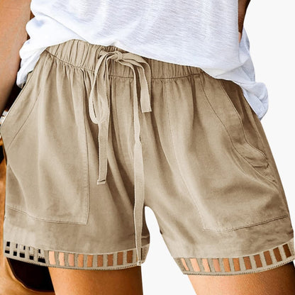 Women's Drawstring Shorts Loose Fit Cotton