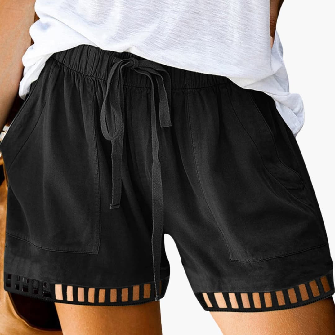 Women's Drawstring Shorts Loose Fit Cotton