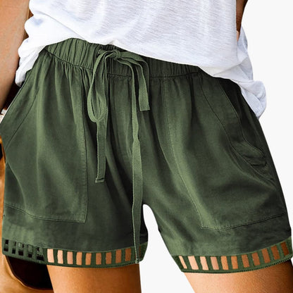 Women's Drawstring Shorts Loose Fit Cotton