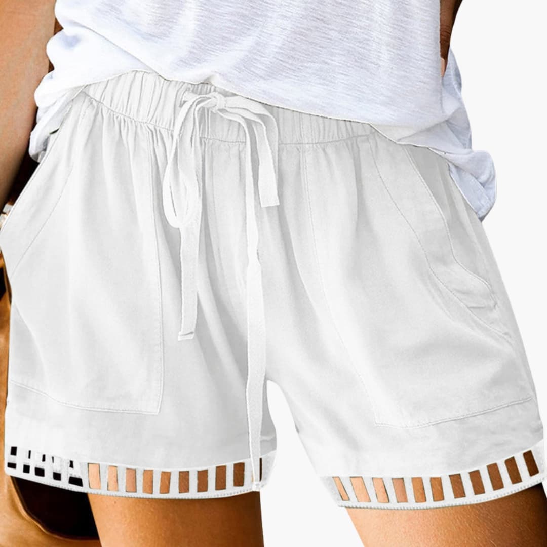 Women's Drawstring Shorts Loose Fit Cotton