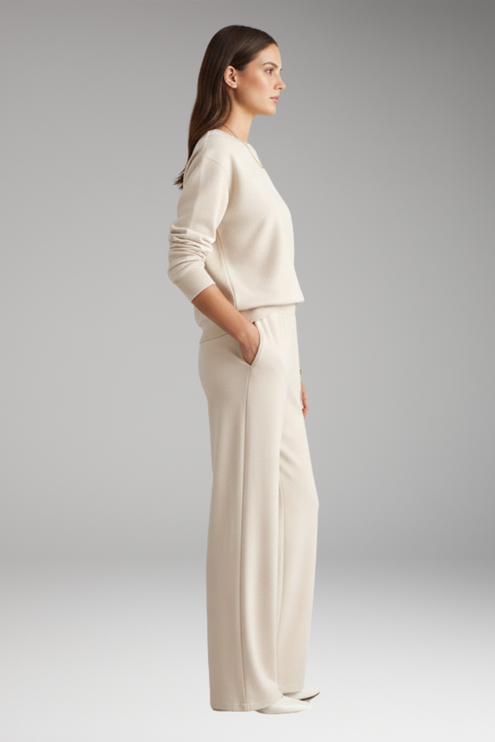 Women's Lounge Set Round Neck Elastic Waist