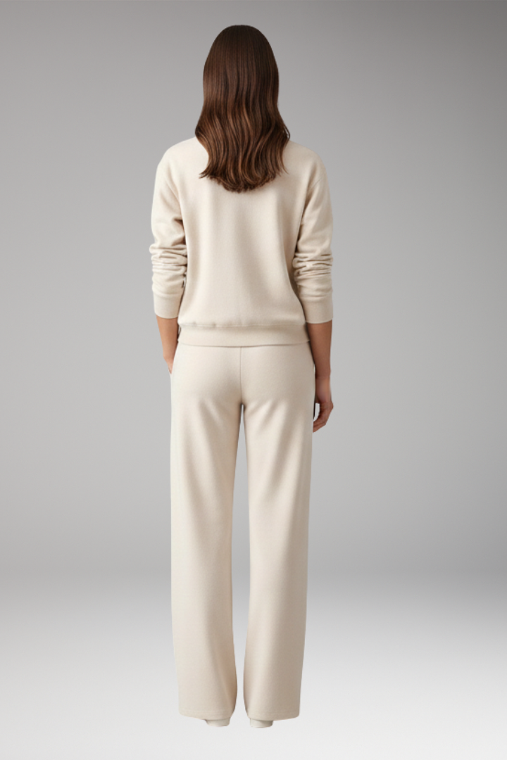 Women's Lounge Set Round Neck Elastic Waist