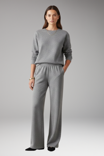 Women's Lounge Set Round Neck Elastic Waist