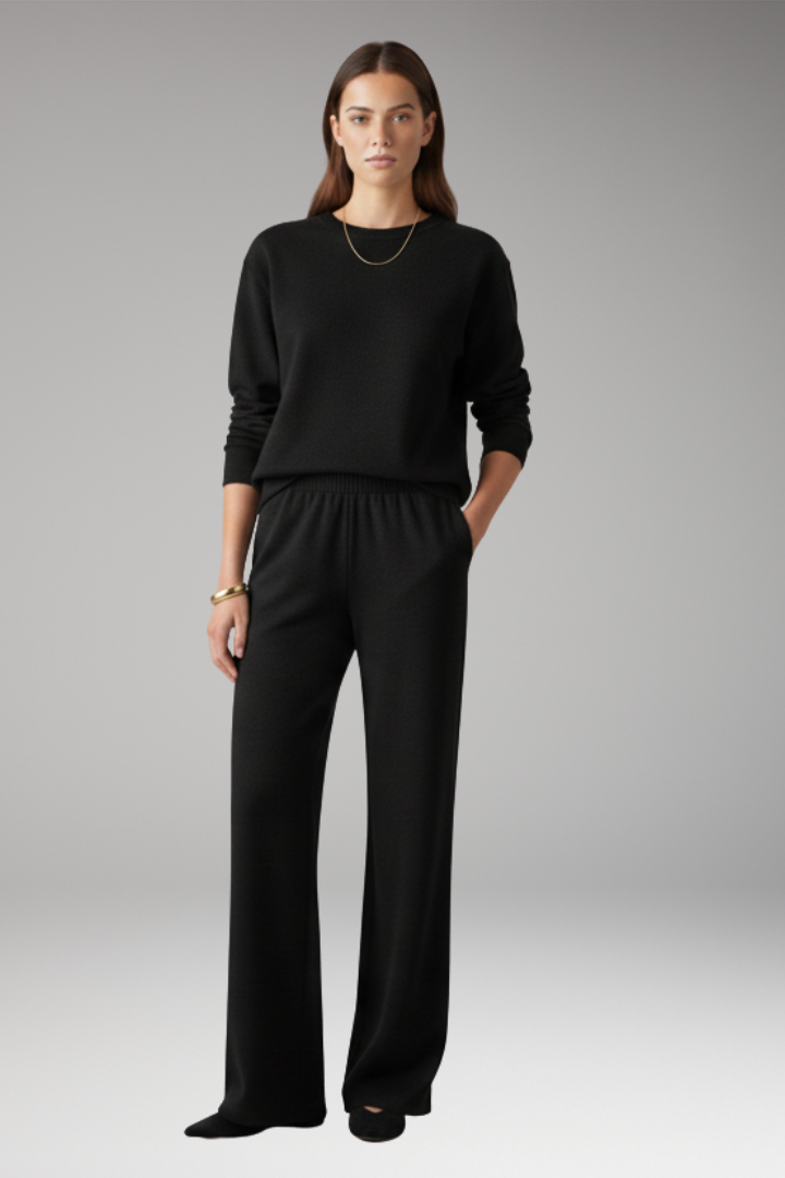 Women's Lounge Set Round Neck Elastic Waist
