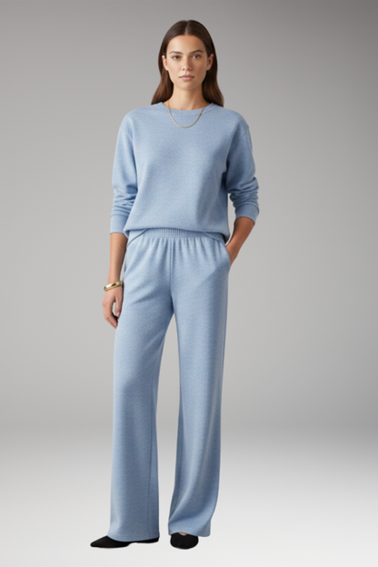 Women's Lounge Set Round Neck Elastic Waist