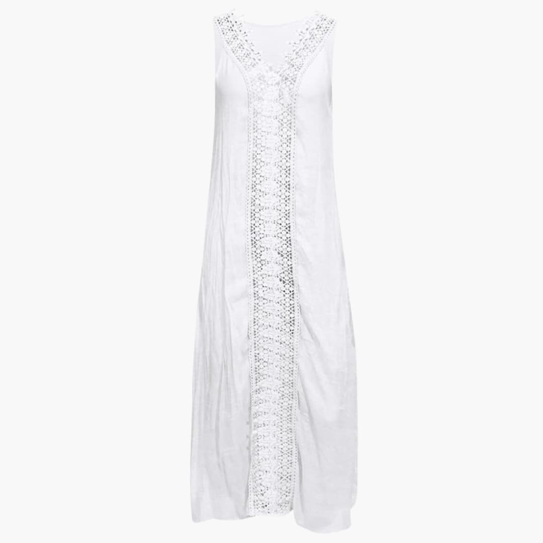 Women's Lace Maxi Dress with Side Slits