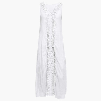 Women's Lace Maxi Dress with Side Slits