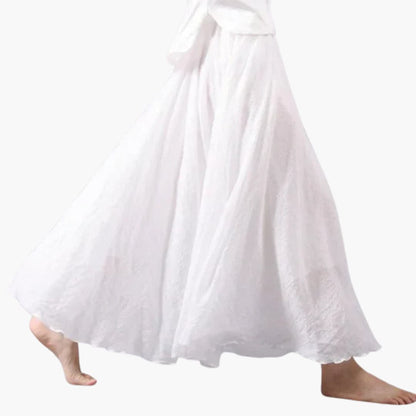 Women's Maxi Skirt Elastic Waist Straight Hemline