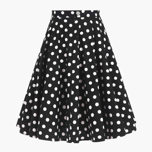 Women's Midi Skirt Button Closure Flared Hem - Fashinoza