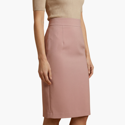 Women's Elastic Waist Midi Skirt Flared Hem