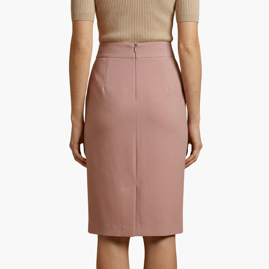 Women's Elastic Waist Midi Skirt Flared Hem