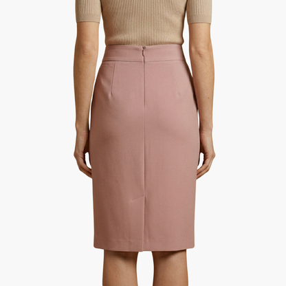 Women's Elastic Waist Midi Skirt Flared Hem