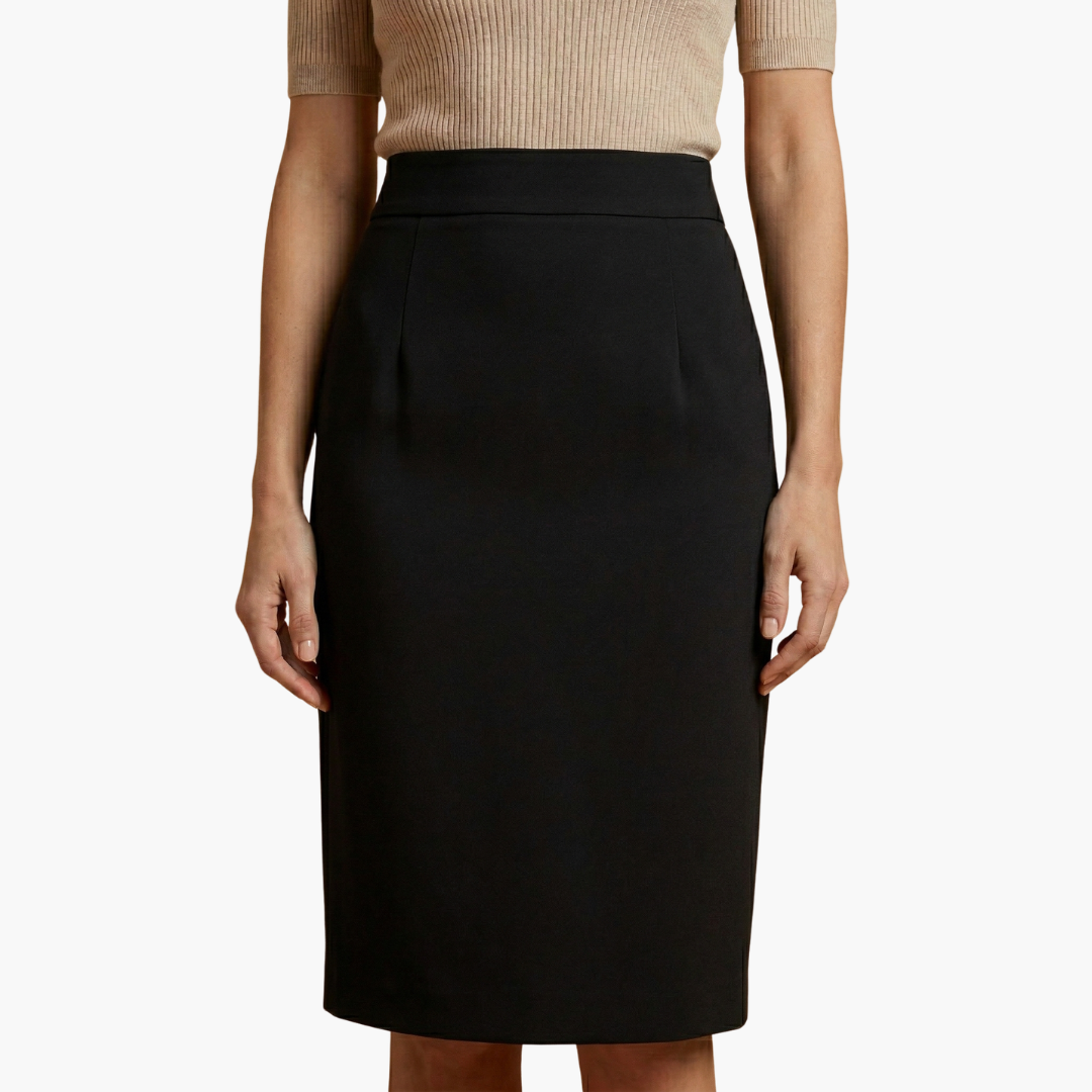 Women's Elastic Waist Midi Skirt Flared Hem