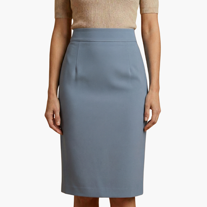 Women's Elastic Waist Midi Skirt Flared Hem