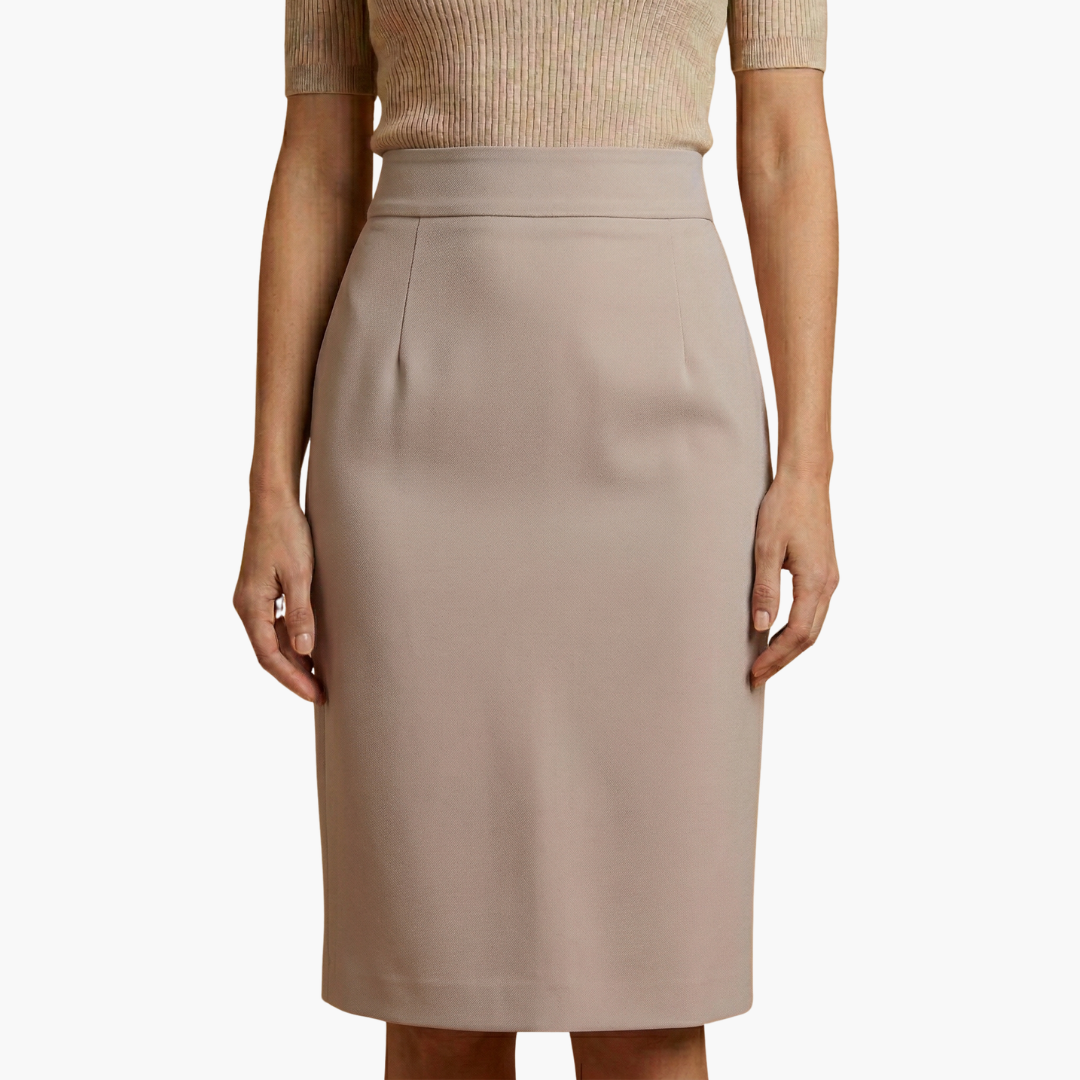 Women's Elastic Waist Midi Skirt Flared Hem
