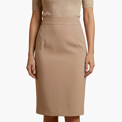 Women's Elastic Waist Midi Skirt Flared Hem