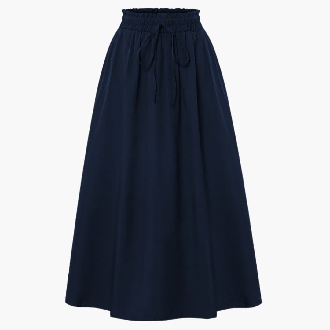 Women's Midi Skirt Elastic Waist Floral Print